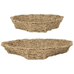 Lot de 2 corbeilles en jonc de mer naturel - Les fruits