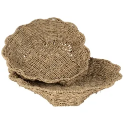 Lot de 2 corbeilles en jonc de mer naturel - Les fruits