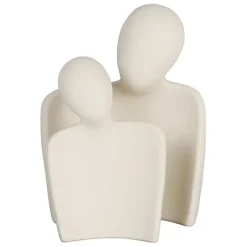 Lot de 2 décoration abstraite en grès écru - Greeka