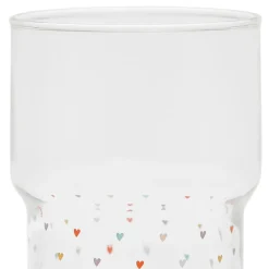 Lot de 2 gobelets en verre coeur 30 cl - famille