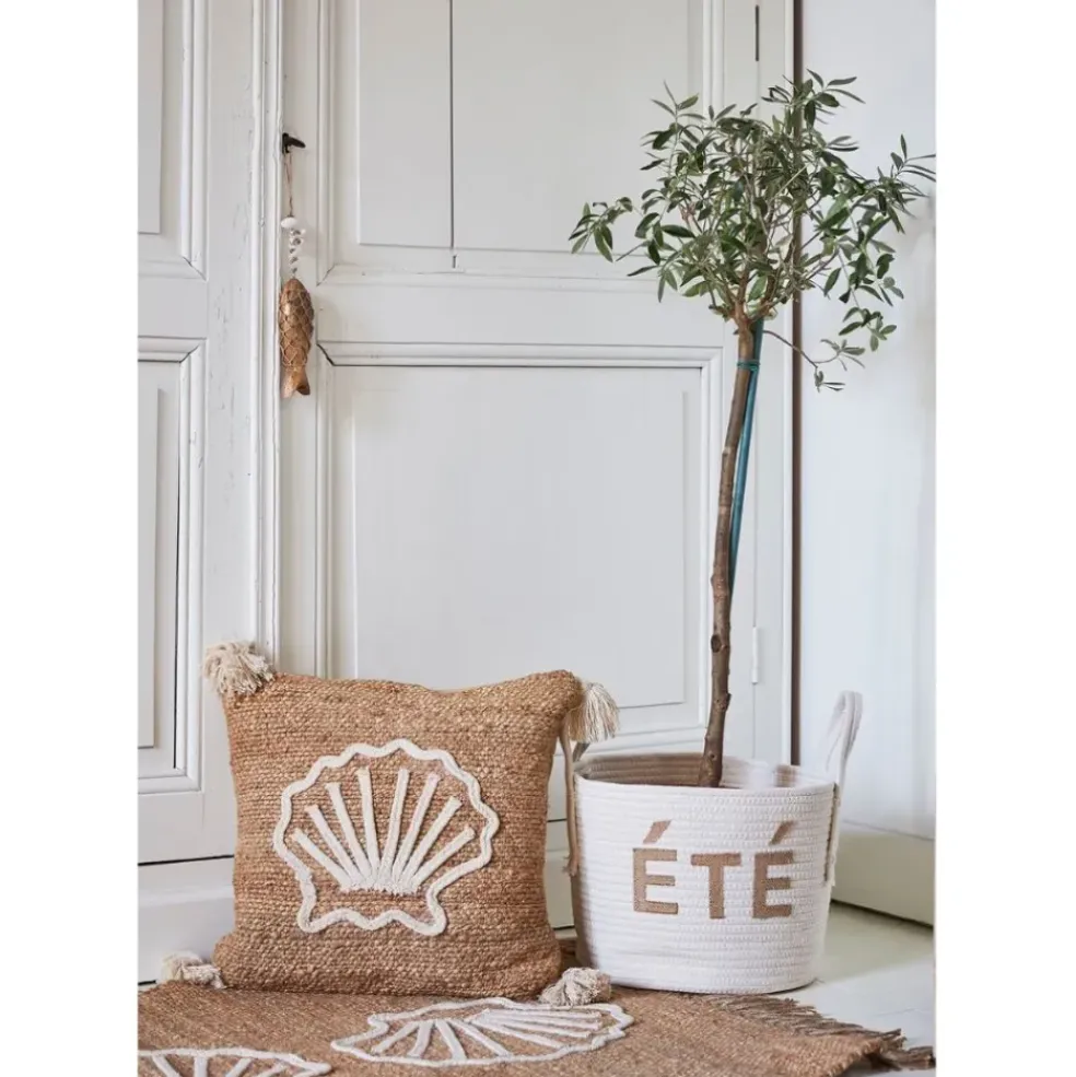 Lot de 2 paniers en coton et jute écru - Eté A La Mer