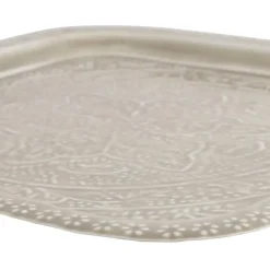Lot de 2 plateaux carré en fer grège 41x41cm - Arabise