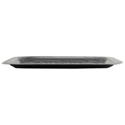 Lot de 2 plateaux en fer anthracite 41x41cm - Arabise