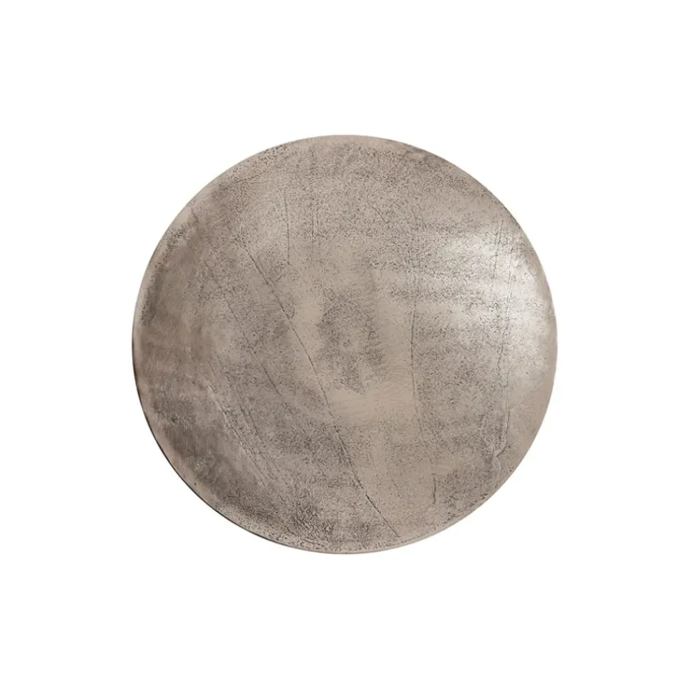 Lot de 2 table gigogne en aluminium et fer argenté - Felia