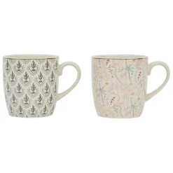Lot de 2 tasses en céramique multicolore 30cl - Tulum