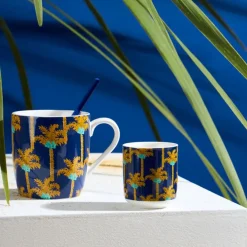Lot de 4 tasses en porcelaine multicolore 35cl - Mocoa