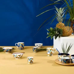 Lot de 4 tasses en porcelaine multicolore 35cl - Mocoa