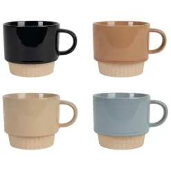 Lot de 4 tasses multicolore 37cl - Ekume