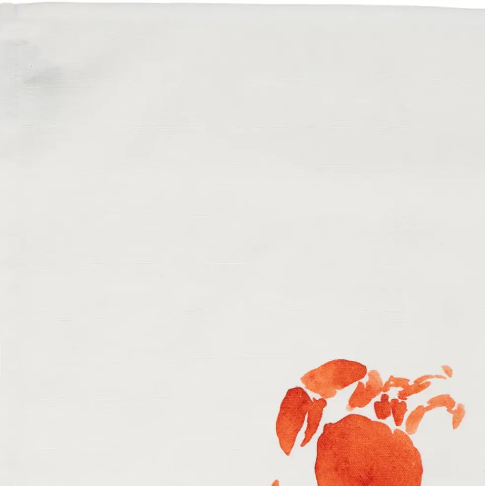 Lot de 2 torchons en coton blanc 50x70cm - Crustacé