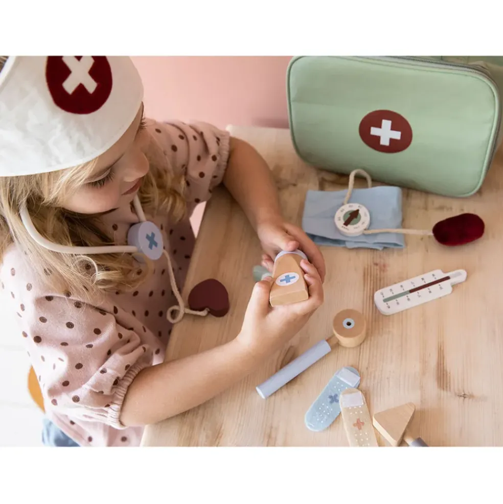 Mallette de docteur pour enfant 15 jouets - new