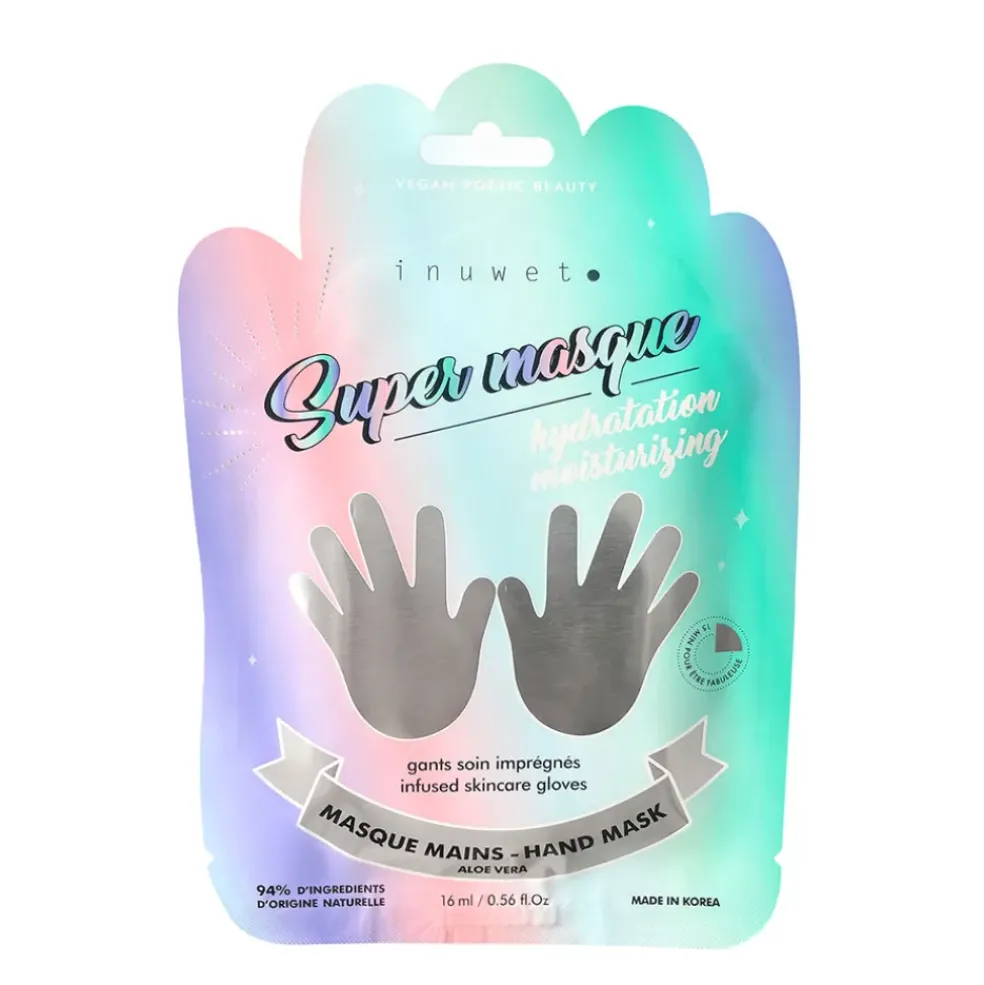 Masque mains gants imprègnes hydratants