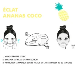 Masque visage fruit collection éclat en bio cellulose