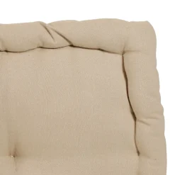 Matelas capitonné chambray beige en coton