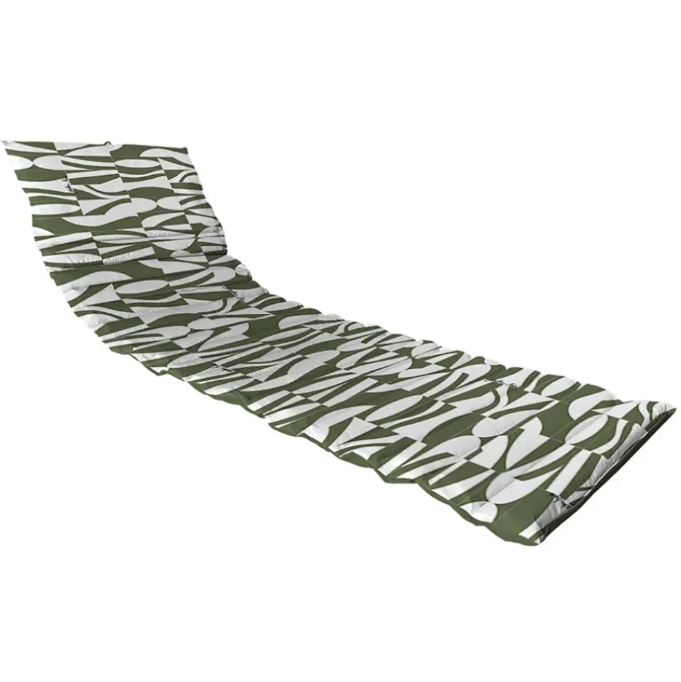 Matelas extérieur en coton vert 174x60cm - Convexe