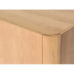 Meuble bas 4 portes en chêne naturel 200xh80cm - Sirocco