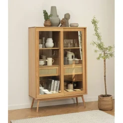 Meuble haut en placage chêne naturel h160cm - barrali