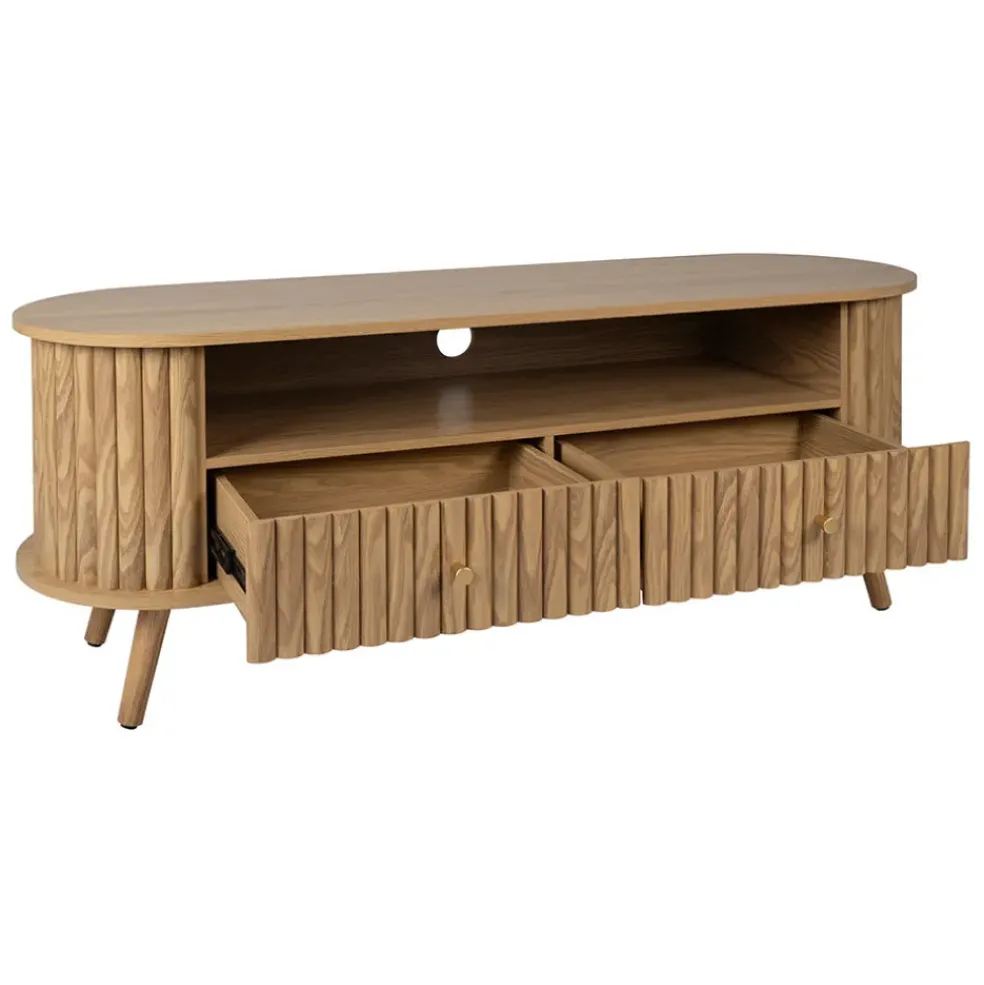 Meuble TV en bois L130cm - Saori