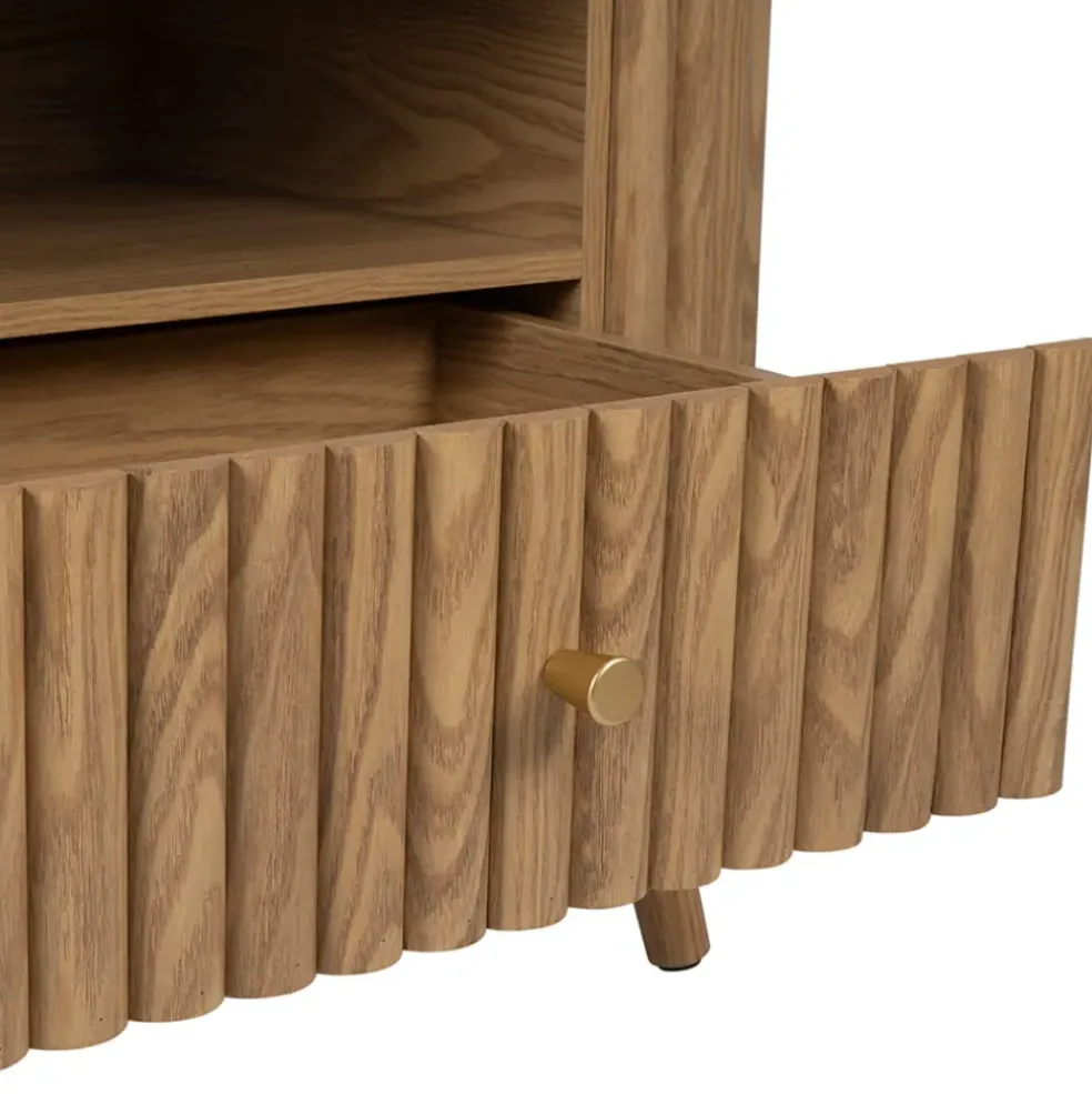 Meuble TV en bois L130cm - Saori