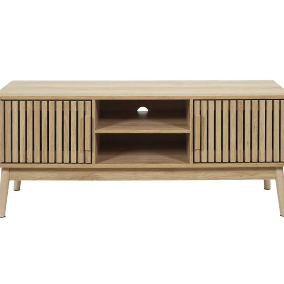 Meuble tv en bois naturel 117x48cm - kara