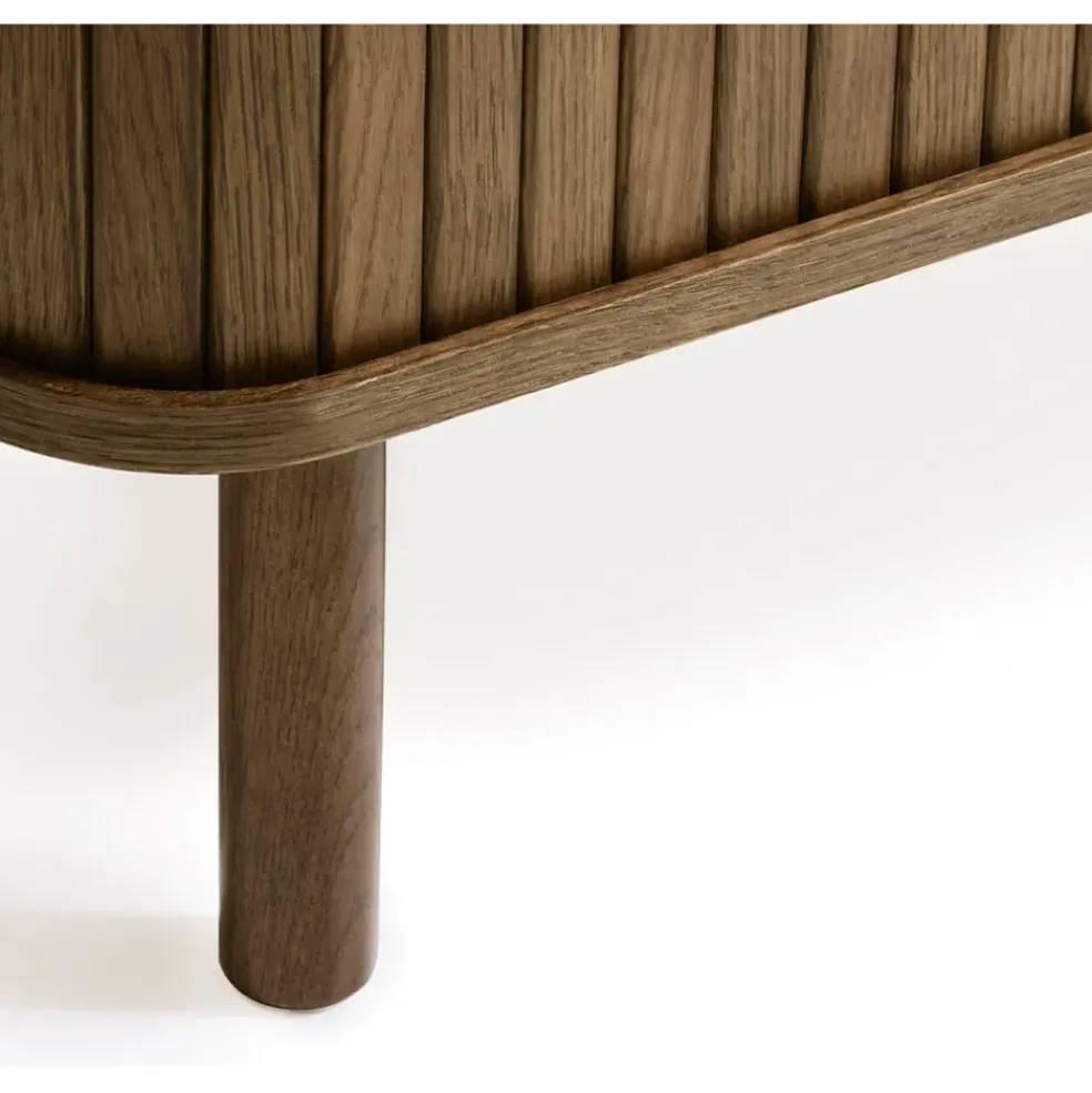 Meuble tv en placage chêne foncé L160cm - Cavo