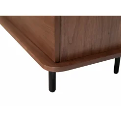 Meuble TV en placage noyer marron 150x55cm - Gino