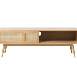 Meuble TV en plaquage chêne nature l150cm - barrali