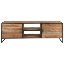 Meuble TV industriel en acacia et fer L175cm - Factory