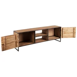 Meuble TV industriel en acacia et fer L175cm - Factory