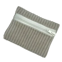 Mini pochette en velours taupe