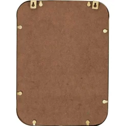 Miroir carre contour dore 34x25cm