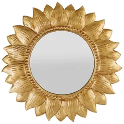 Miroir en fer doré d40cm - aureol
