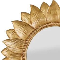 Miroir en fer doré d40cm - aureol