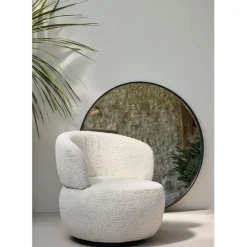 Miroir en fer noir d110cm - Arlequin