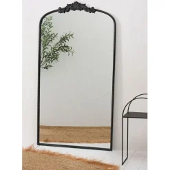 Miroir en fer noir h169cm - Dorhan