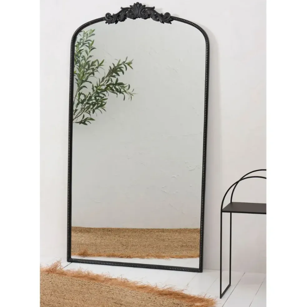 Miroir en fer noir h169cm - Dorhan