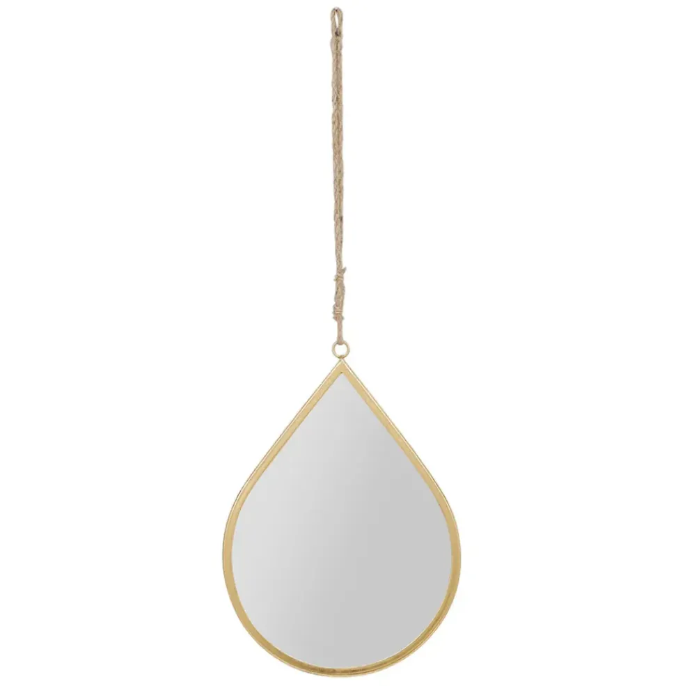 Miroir goute en fer doré 26.5x37cm - Ornalise