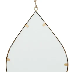 Miroir goute en fer doré 26.5x37cm - Ornalise