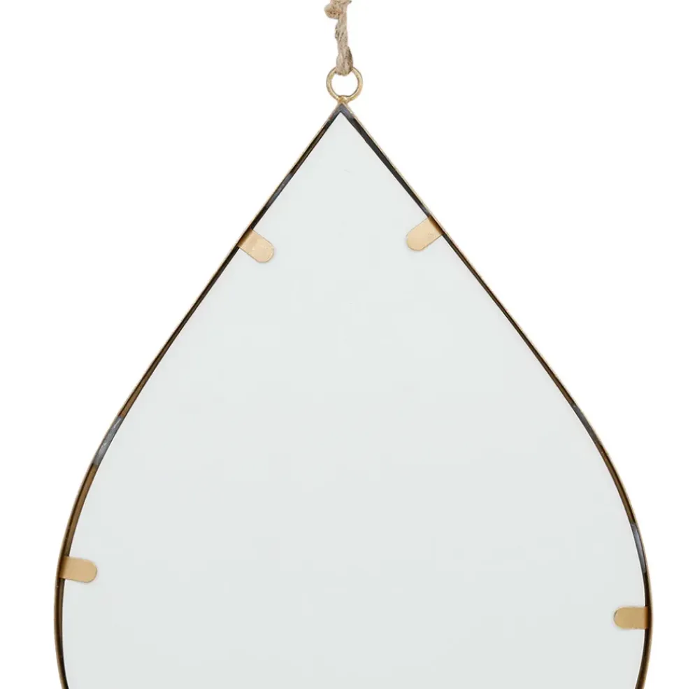 Miroir goute en fer doré 26.5x37cm - Ornalise