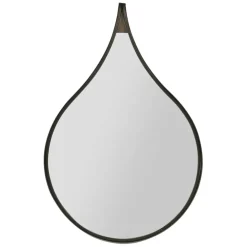 Miroir goutte en fer noir 42.5xh64cm - Kerian