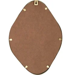 Miroir losange contour dore 34x25cm
