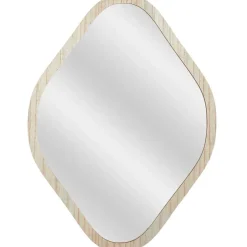 Miroir losange en bois clair 44x60cm - Elio