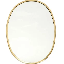 Miroir ovale contour dore 34x25cm