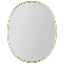 Miroir ovale en fer doré 50x42cm - Ilena