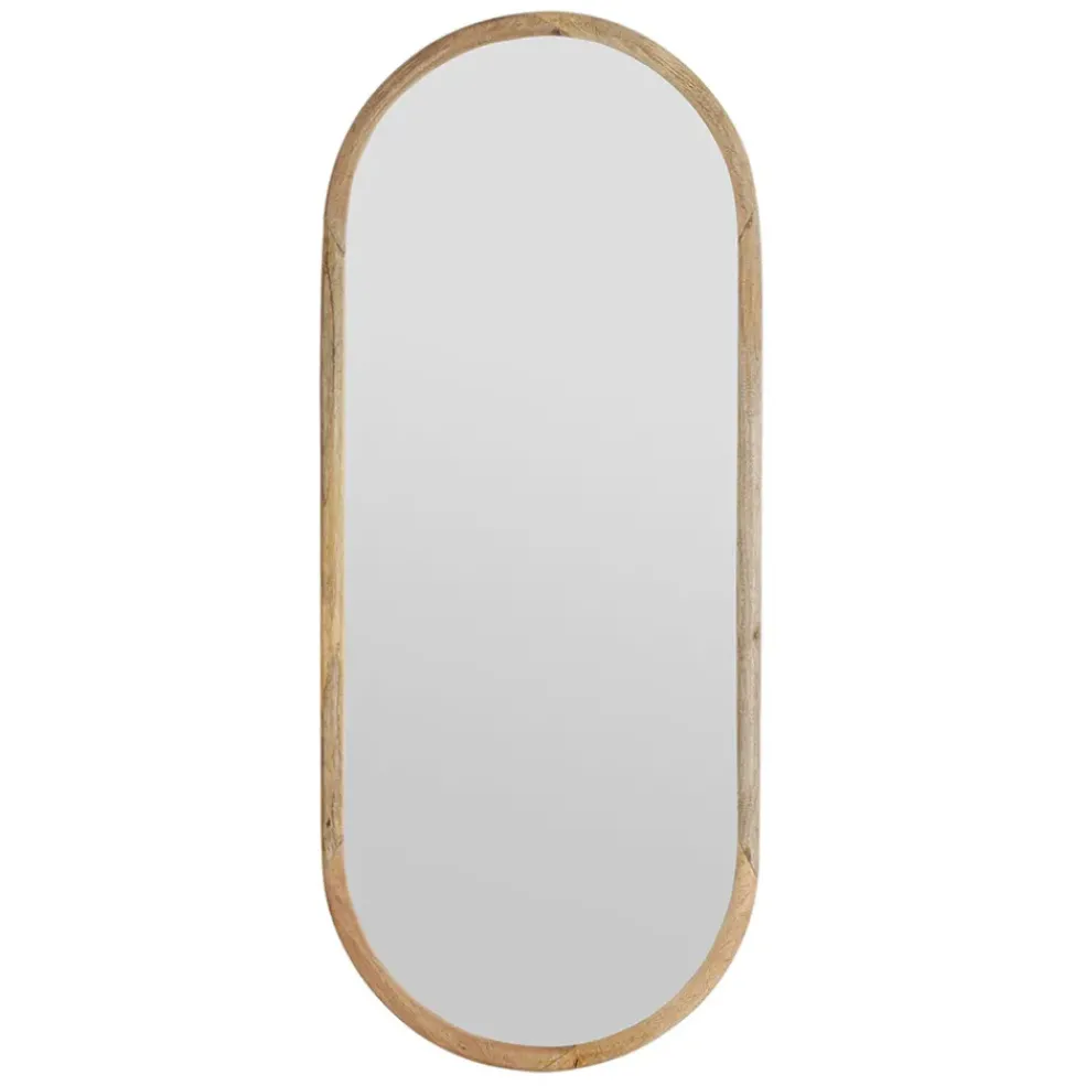 Miroir ovale en manguier 49x119.5cm - Hervea