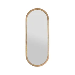 Miroir ovale en manguier naturel 39x100cm - Hervea