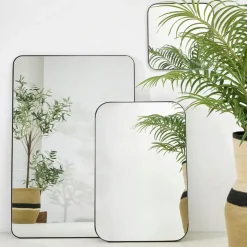 Miroir rectangle en fer h92.5cm - Kerian