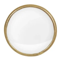 Miroir rond convexe en laiton doré d14.5cm - Edman