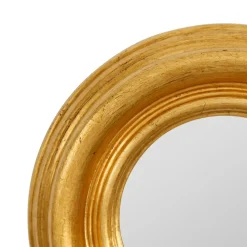 Miroir rond doré D26cm - Drachma