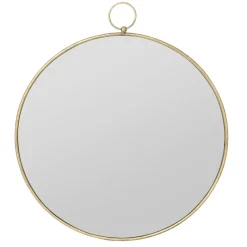 Miroir rond en fer doré - dorhan