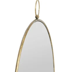 Miroir rond en fer doré - dorhan